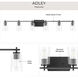 Adley 6 Light 49 inch Matte Black Bath Vanity Wall Light
