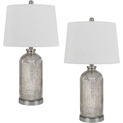 Towson 26 inch 150.00 watt Antique Mirror Table Lamp Set Portable Light, Pair