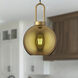 Alora Mood Soji 1 Light 7.88 inch Aged Gold Pendant Ceiling Light in Copper Glass