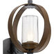 Grand Bank 1 Light 15 inch Auburn Stained Outdoor Wall, Large