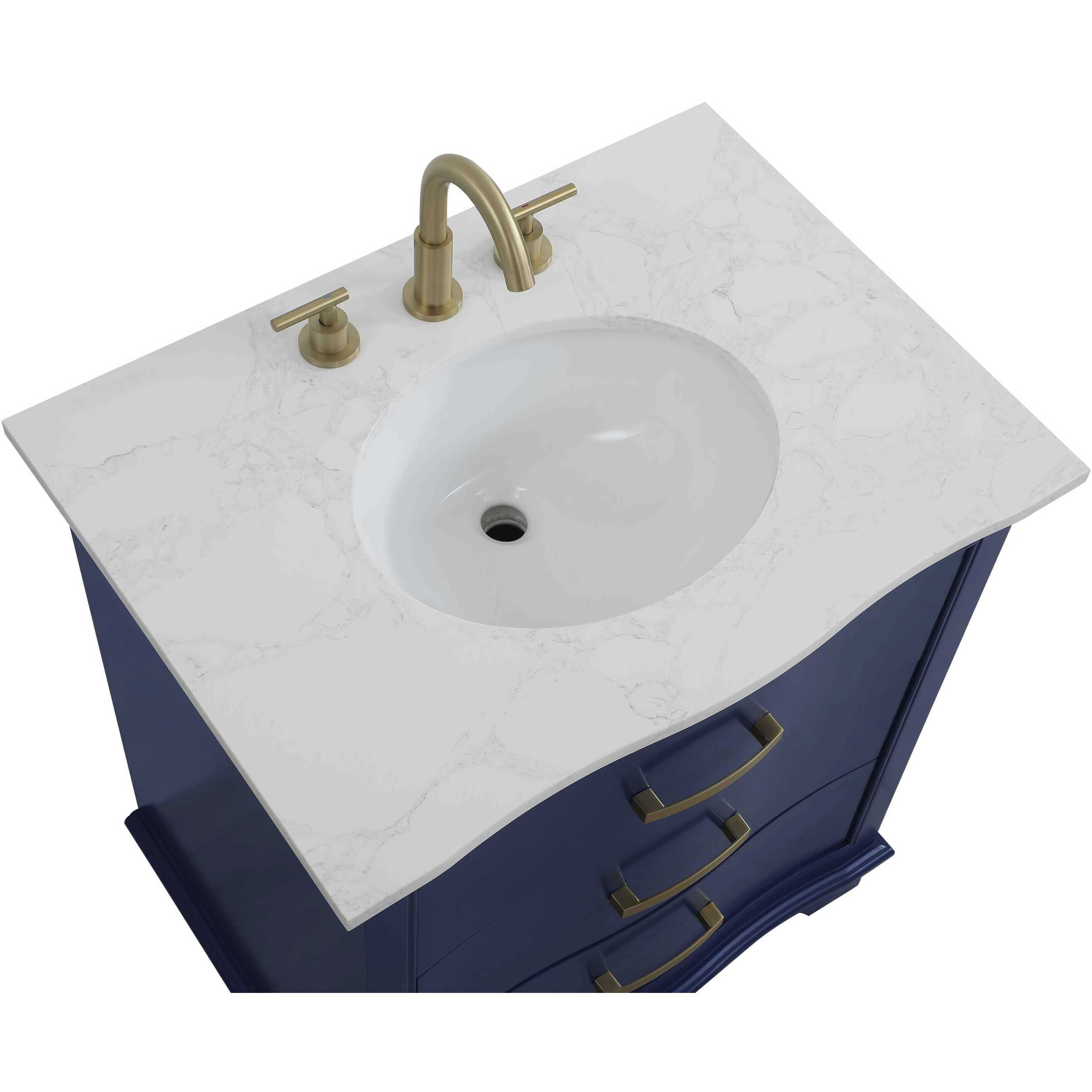 Knox 30 X 34 inch Blue Bathroom Vanity Cabinet