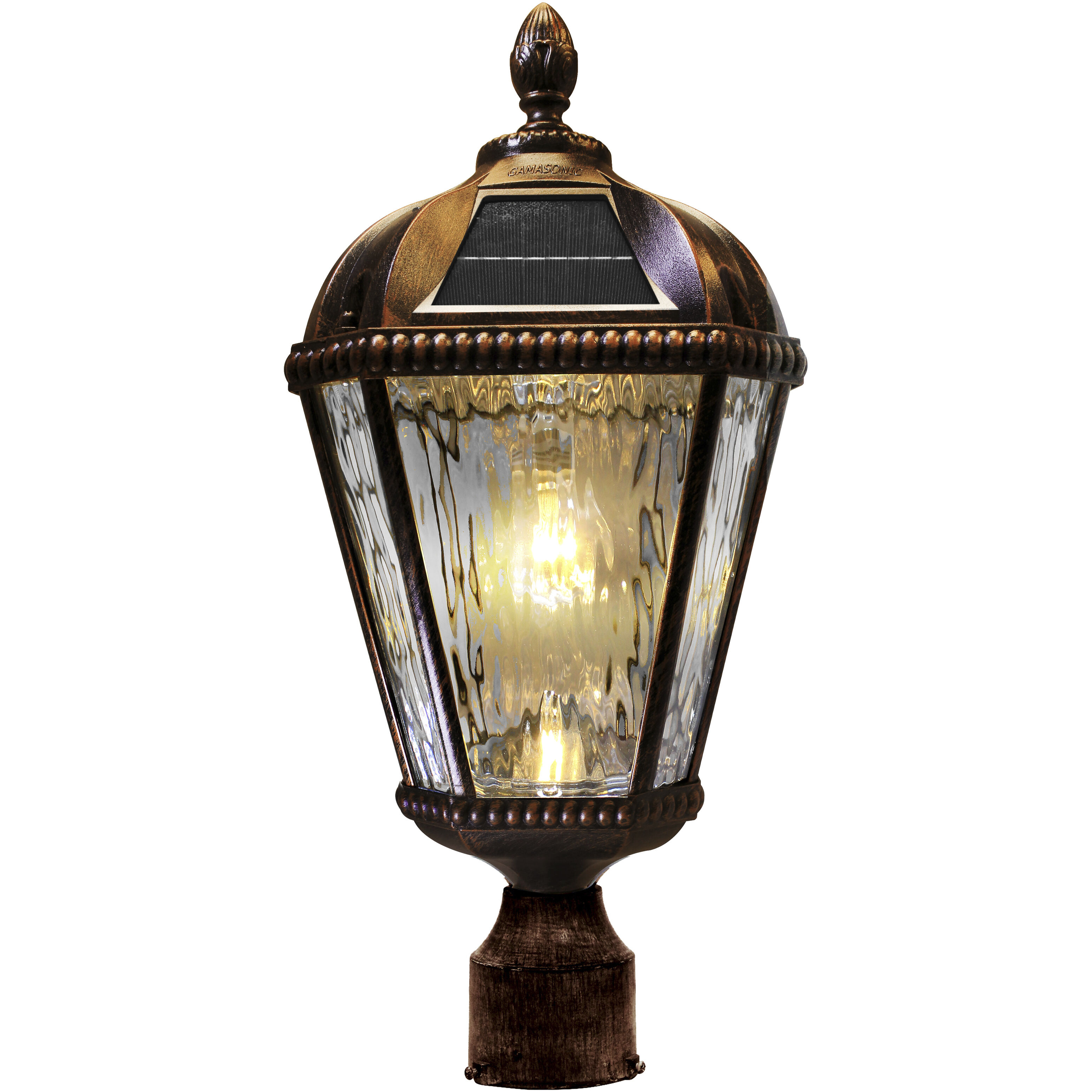 Gama Sonic 98B112 Royal LED 18 inch Brushed Bronze Post Light Solar