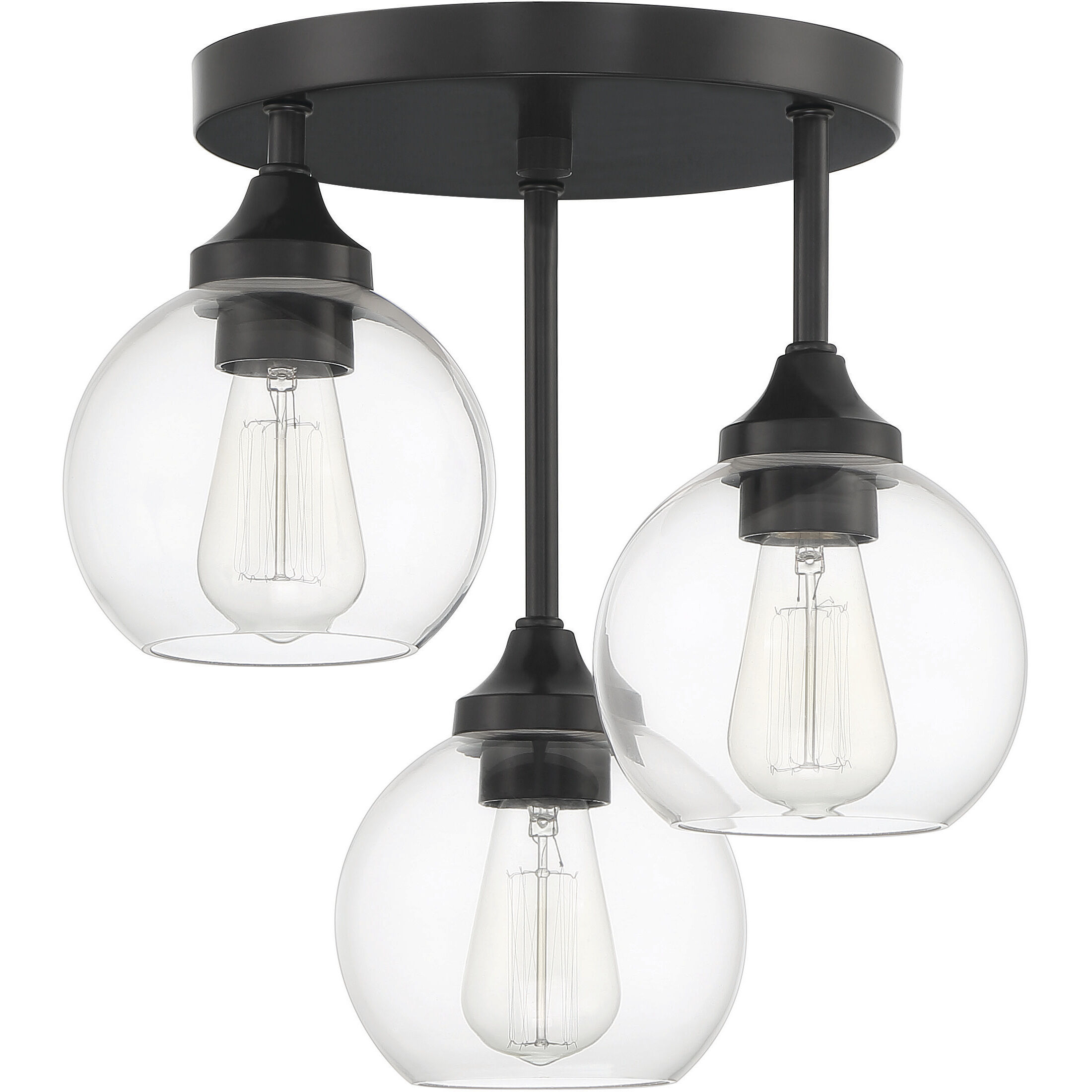 Glenda 3 Light 14.25 inch Semi-Flush Mount