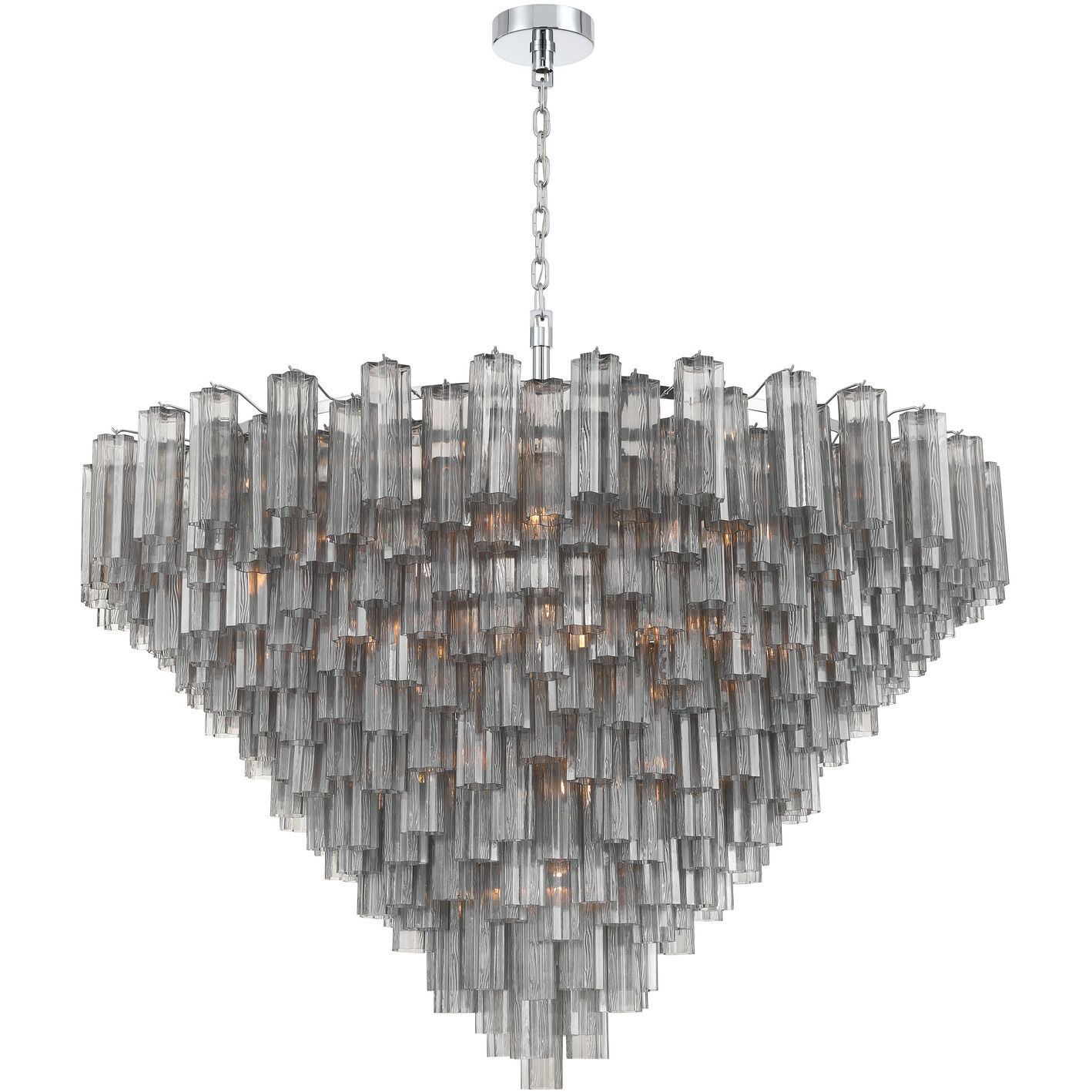 Addis 40 Light 62 inch Polished Chrome Chandelier Ceiling Light