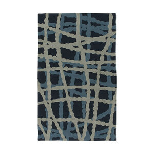 Courtyard 90 X 60 inch Blue and Blue Outdoor Area Rug, Polypropylene