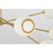 Saylor 8 Light 53.75 inch Aged Brass/Soft Cream Chandelier Ceiling Light