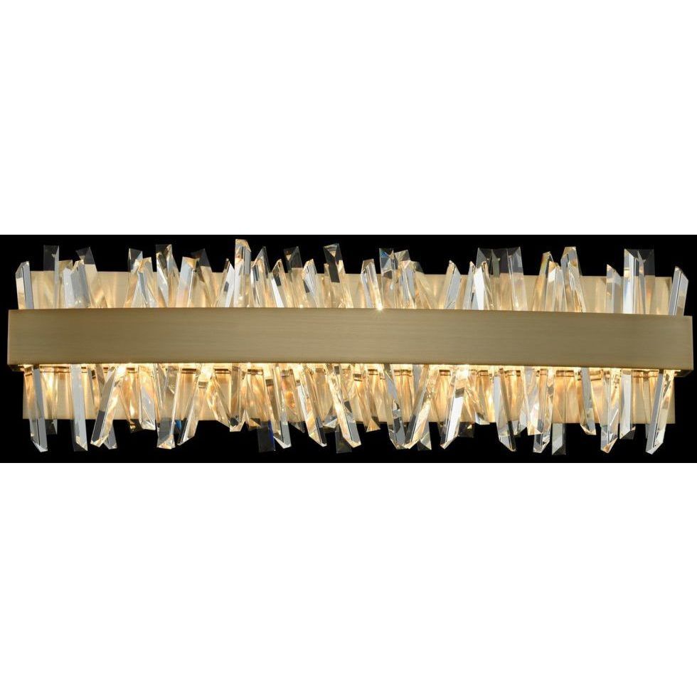 Glacier LED 24 inch Brushed Champagne Gold Bath Vanity Light Wall Light