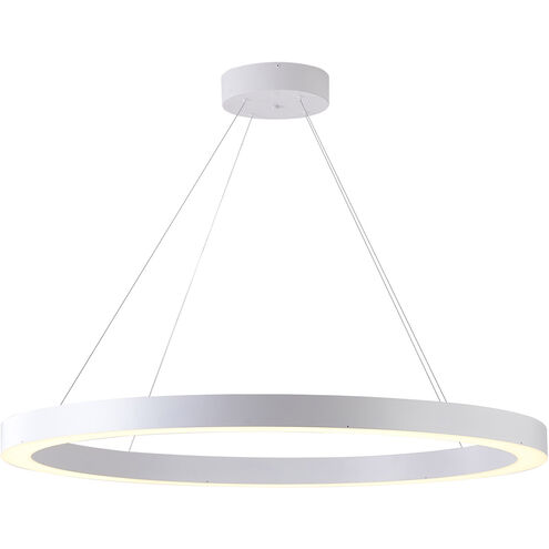 Canada LED 43 inch Matte White Chandelier Ceiling Light