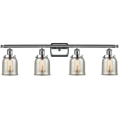 Small Bell 4 Light 36 inch Polished Chrome Bath Vanity Light Wall Light, Ballston