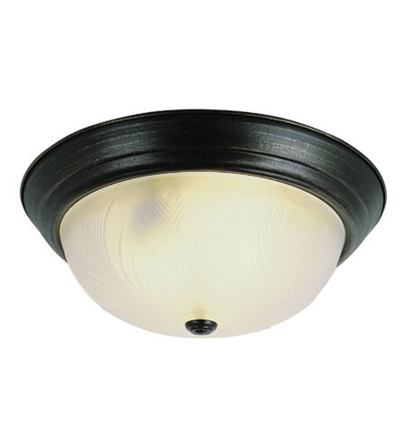 Del Mar 2 Light 11 inch Rubbed Oil Bronze Flushmount Ceiling Light