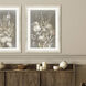 Delicate Bunch Beige and Gray and Neutral and White Framed Art