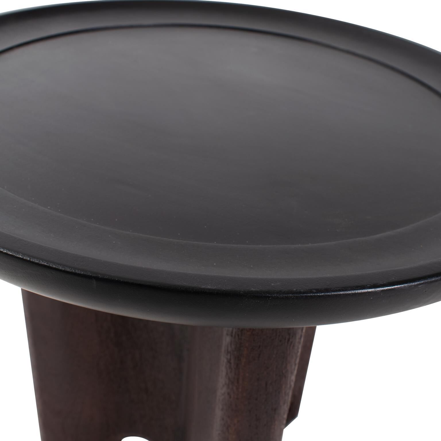 Bollack 24 X 23.75 inch Brown and Black Side Table