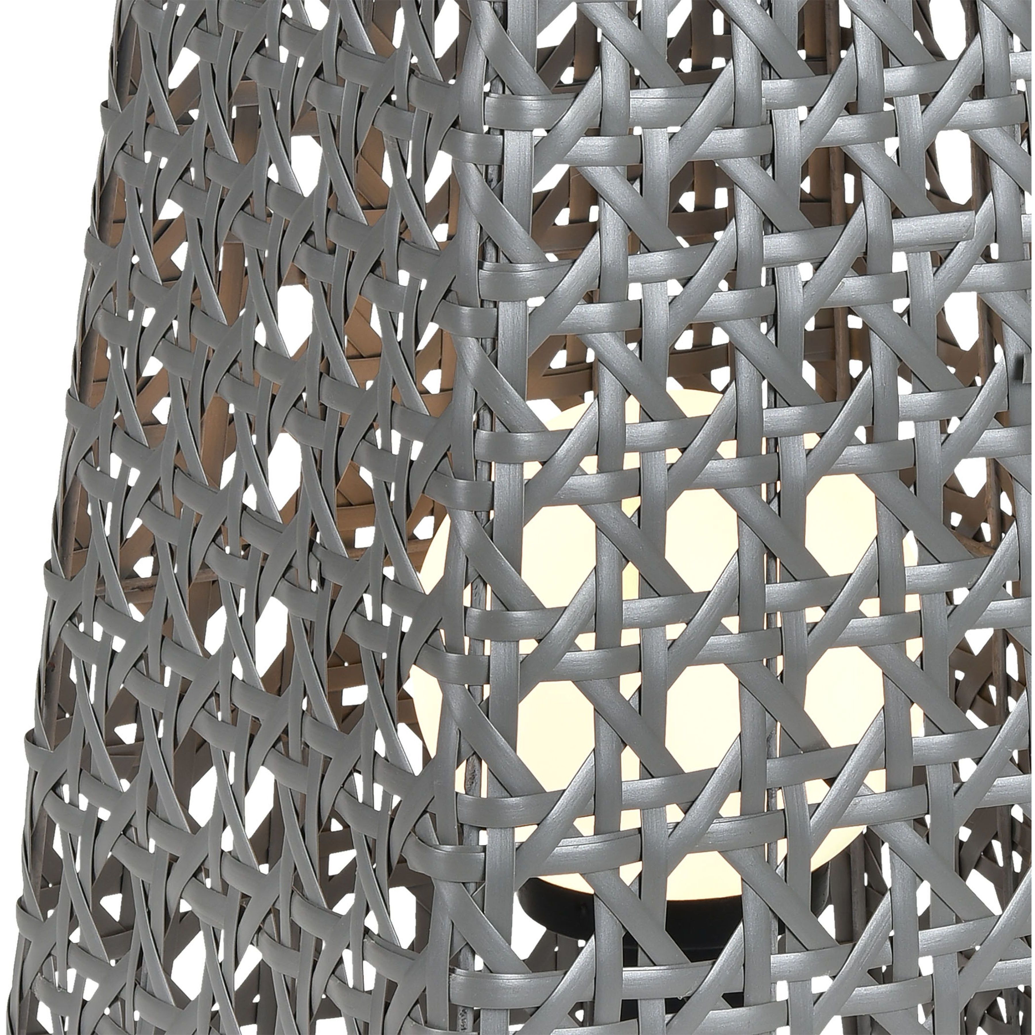 Carus 27 inch 7 watt Gray with Black Outdoor Table Lamp