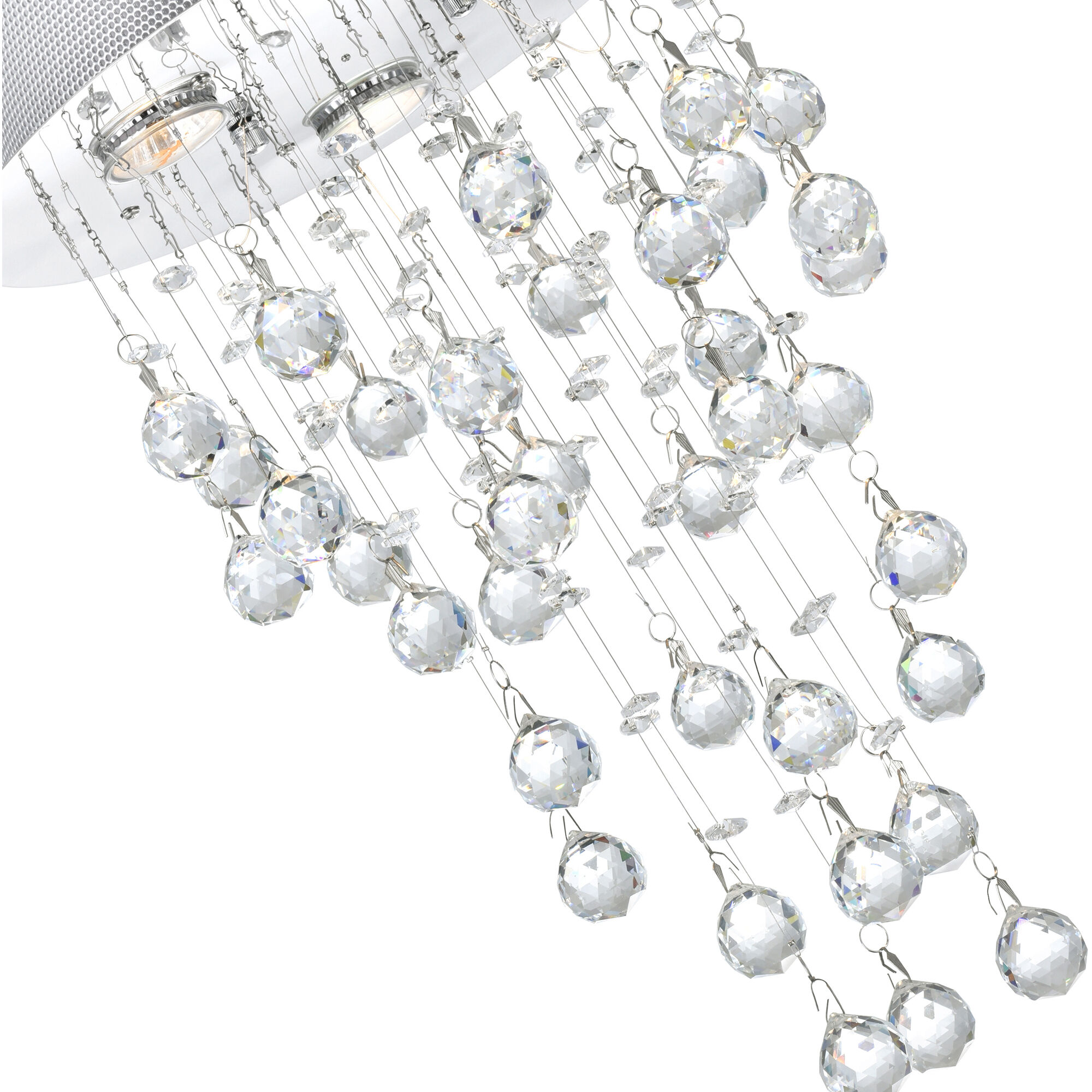 Rain Drop 3 Light 12 inch Chrome Flush Mount Ceiling Light