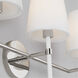 kate spade new york Monroe 3 Light 23 inch Polished Nickel Vanity Light Wall Light in Polished Nickel / Gloss White