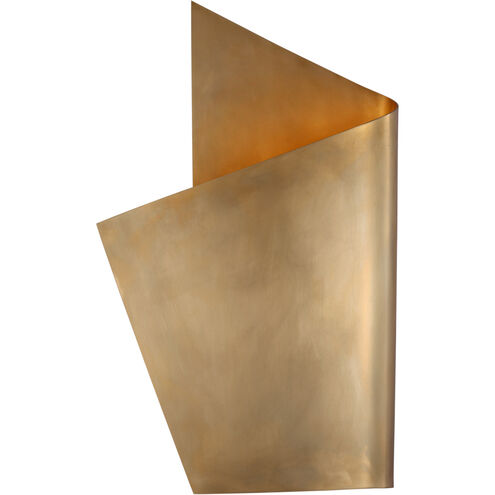 Visual Comfort Signature Collection Kelly Wearstler Piel LED 11.75 inch Antique-Burnished Brass Left Wrapped Sconce Wall Light KW2632AB - Open Box