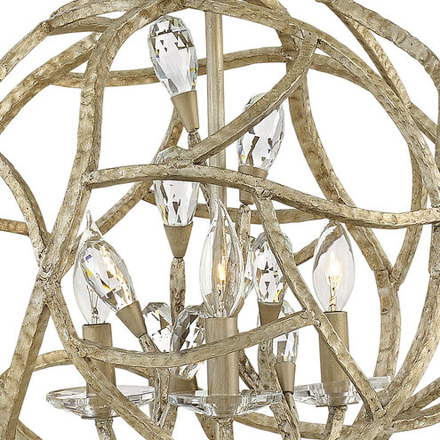 Eve LED 18 inch Champagne Gold Chandelier Ceiling Light, Orb