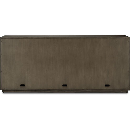 Kendall 78.75 inch Dove Gray and Polished Brass Credenza