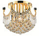 Corona 6 Light 16 inch Gold Flush Mount Ceiling Light in Royal Cut