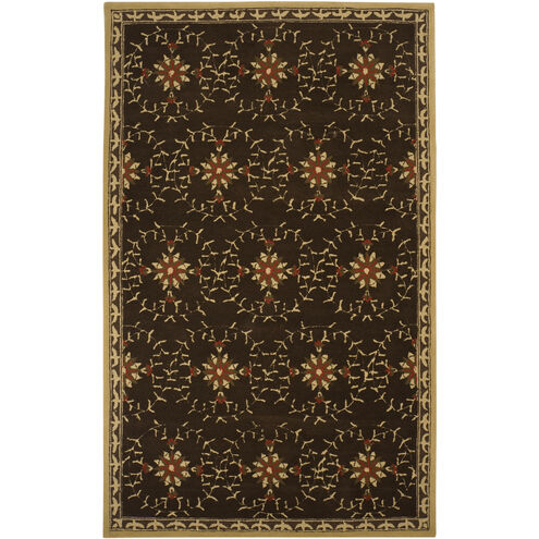 Rain 36 X 24 inch Dark Brown, Rust, Tan, Camel Rug