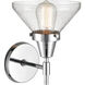 Caden LED 8 inch Polished Chrome Sconce Wall Light in Seedy Glass