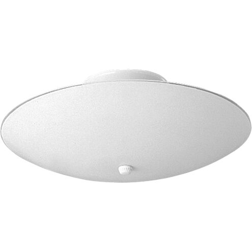 Round Glass 3 Light 15 inch White Flush Mount Ceiling Light