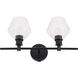 Rochester 2 Light 19 inch Black Wall sconce Wall Light