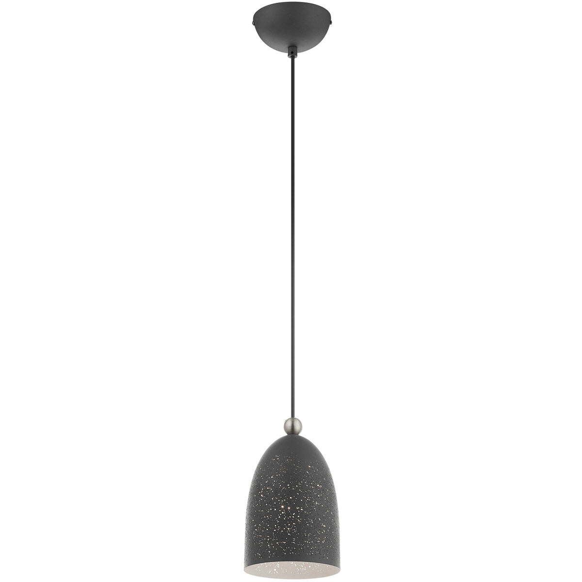 Arlington 1 Light 5.5 inch Scandinavian Gray with Brushed Nickel Accents Pendant Ceiling Light