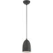 Arlington 1 Light 6 inch Scandinavian Gray with Brushed Nickel Accents Pendant Ceiling Light