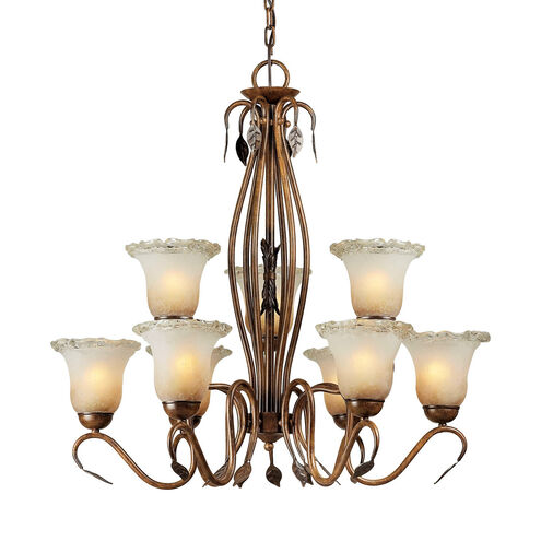 Signature 9 Light 30 inch Rustic Sienna Chandelier Ceiling Light