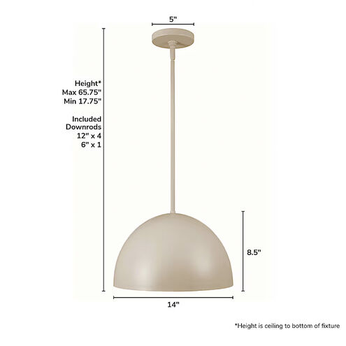 Erling 1 Light 14 inch Sandstone Pendant Ceiling Light, Medium
