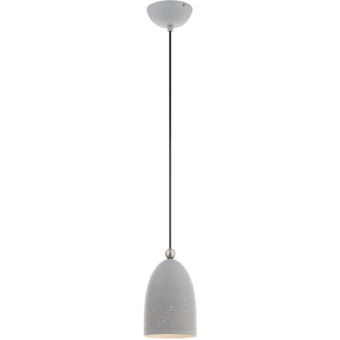 Arlington 1 Light 6 inch Nordic Gray with Brushed Nickel Accents Pendant Ceiling Light