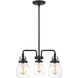 Belton 3 Light 19.88 inch Midnight Black Chandelier Ceiling Light