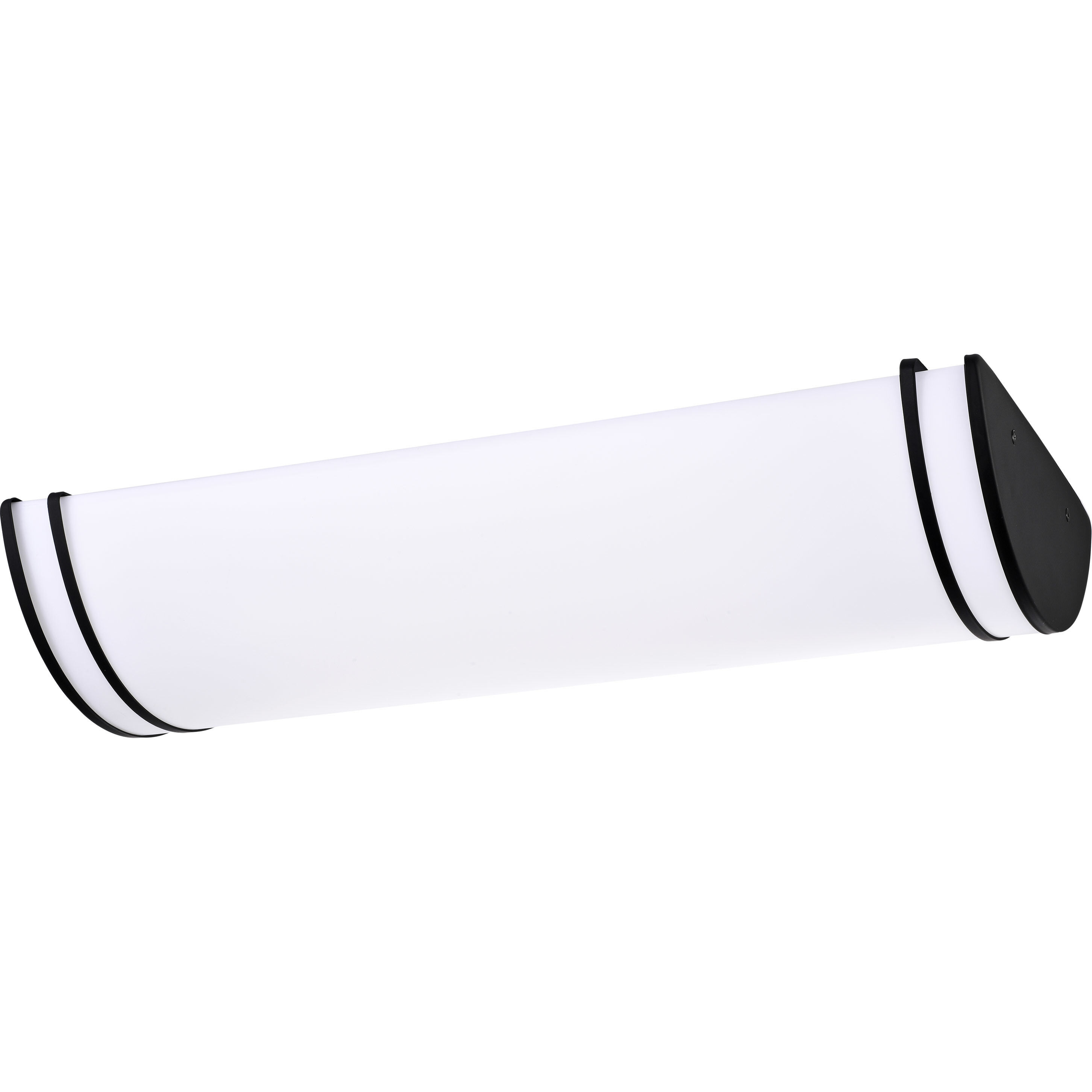 Glamour LED 12 inch Matte Black Linear Flush Mount Ceiling Light