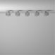 Iride 5 Light 44 inch Chrome Vanity Light Wall Light, Clear and White Glass