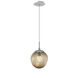Aster LED LED 10 inch Classic Silver Pendant Ceiling Light in 2700K LED, Zircon Inner - Bronze Outer