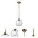 Ballston Athens LED 8 inch Brushed Brass Pendant Ceiling Light in Clear Glass, Ballston