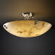 LumenAria LED 21 inch Matte Black Semi-Flush Ceiling Light in 3000 Lm LED, Pair of Squares, Round Bowl, Finials
