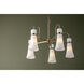 Maple 5 Light 27.25 inch Patina Brass Chandelier Ceiling Light