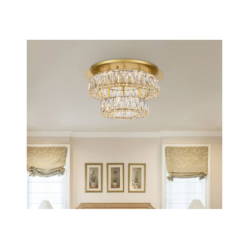 Monroe 18 inch Gold Flush Mount Ceiling Light