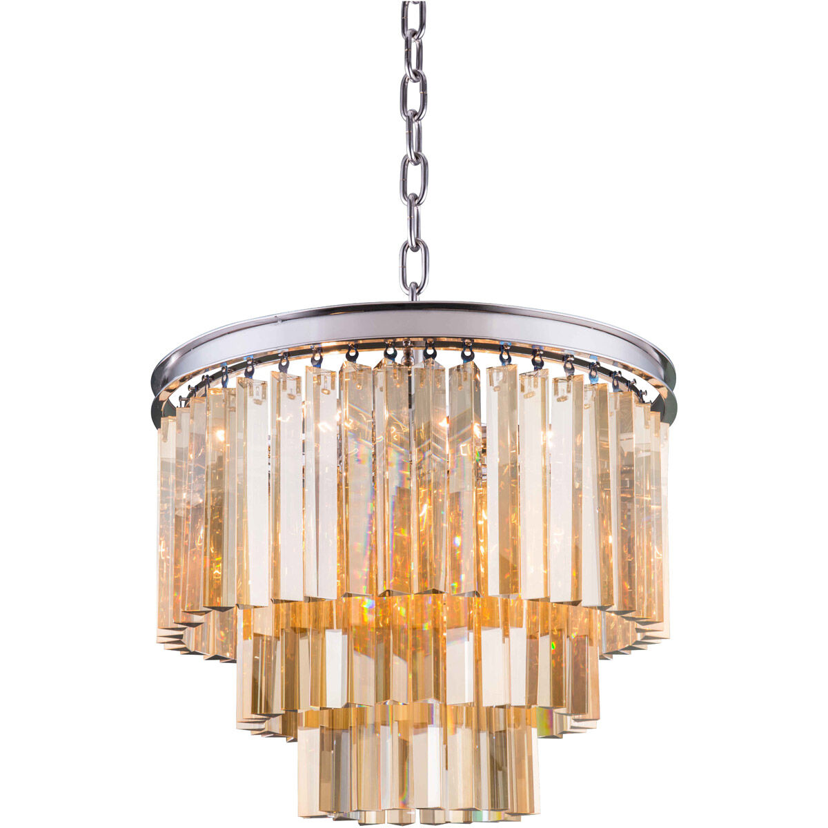 Sydney 9 Light 20 inch Polished Nickel Pendant Ceiling Light in Golden Teak, Urban Classic