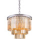 Sydney 9 Light 20 inch Polished Nickel Pendant Ceiling Light in Golden Teak, Urban Classic
