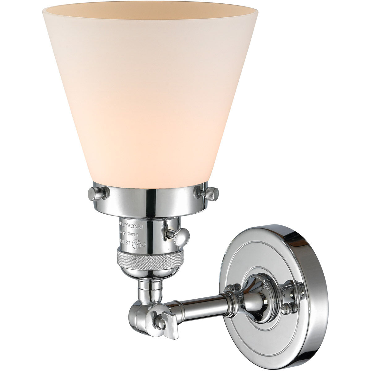 Franklin Restoration Small Cone LED 6 inch Polished Chrome Sconce Wall Light, Franklin Restoration