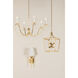 Kendall 6 Light 12 inch Vintage Gold Leaf Indoor Lantern Ceiling Light