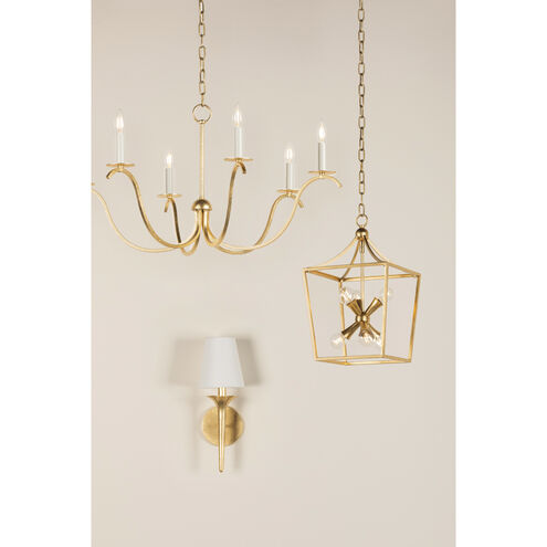 Jaclin 6 Light 34.5 inch Gold Leaf Chandelier Ceiling Light