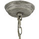 Genevieve 6 Light 28 inch Aged Gray and Clear Chandelier Ceiling Light