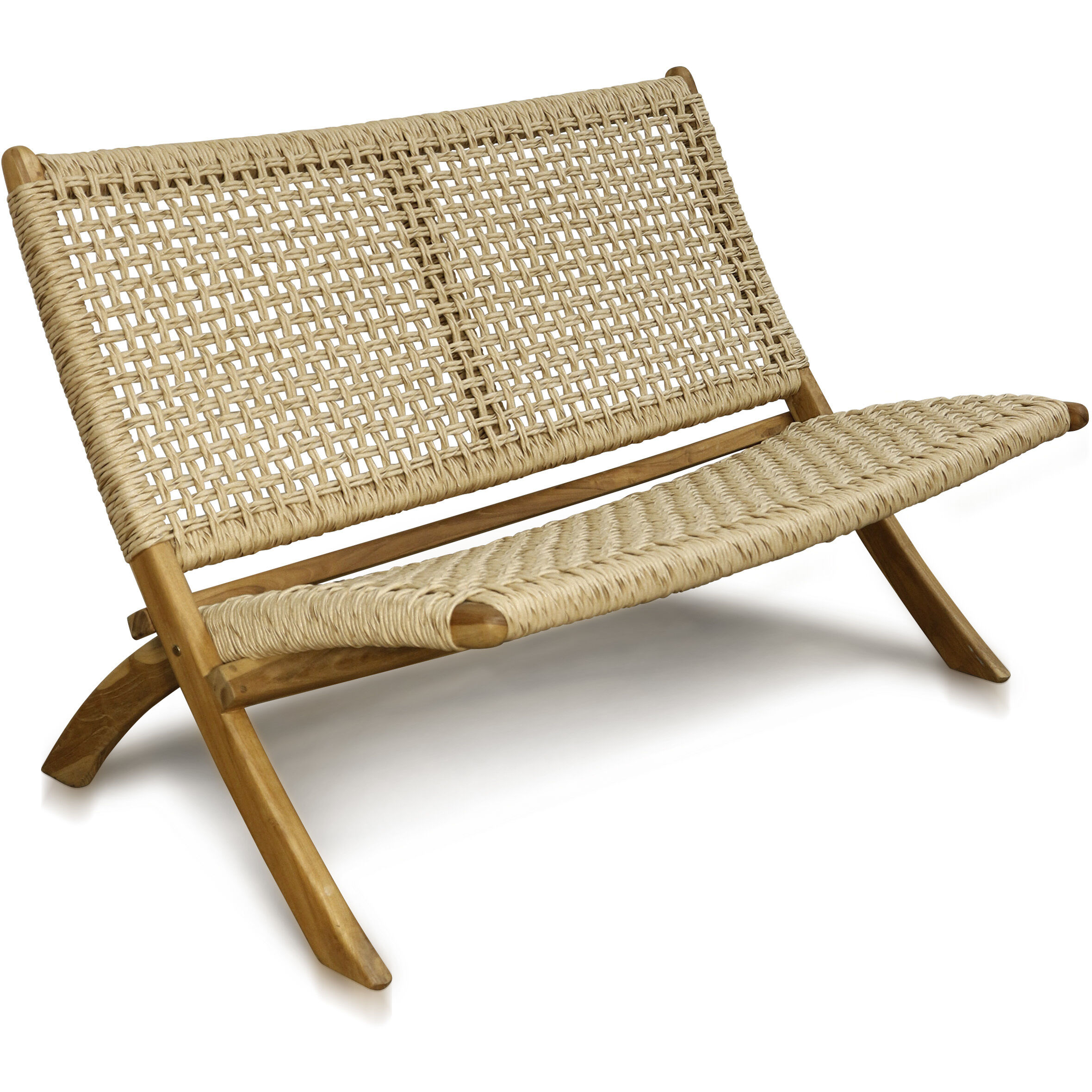 Asha Natural Teak Wood Lounge Chair