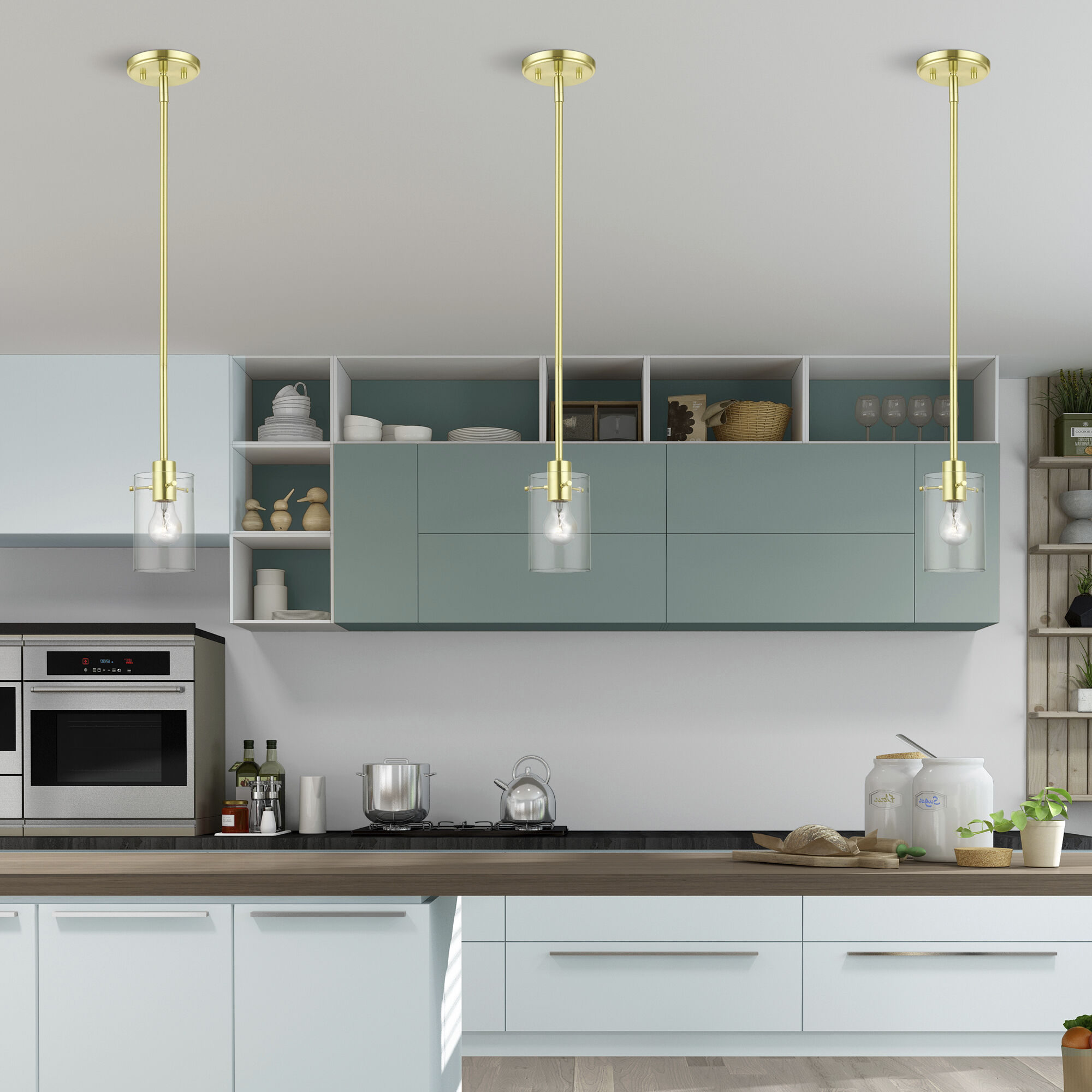 Munich 1 Light 5 inch Satin Brass Single Pendant Ceiling Light, Single