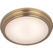 Neighborhood X66 Series LED 13 inch Satin Brass Flushmount Ceiling Light