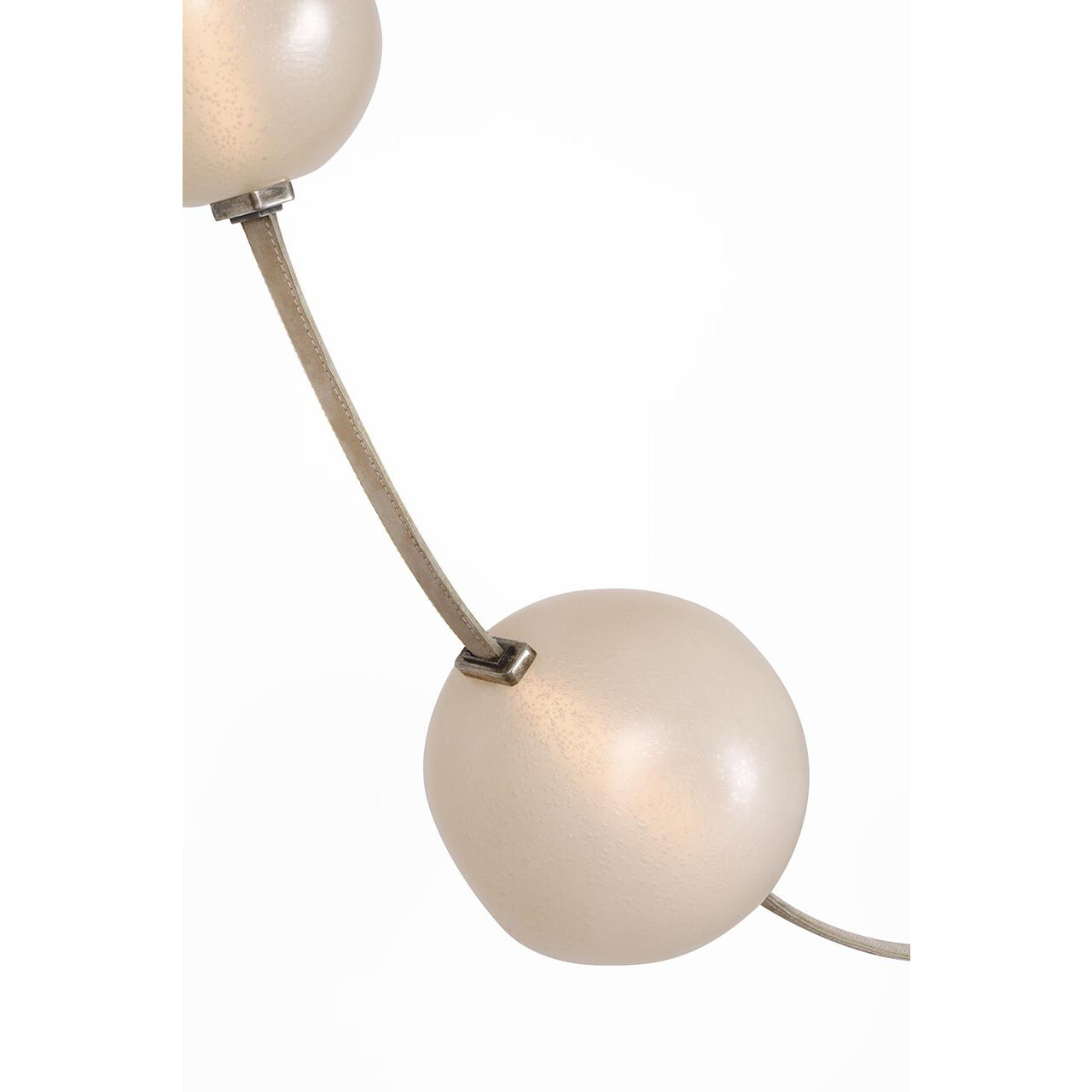 Anne-Marie Barton Dune LED 8 inch Ash Suede and Mottled Pewter Belted Light Ceiling Light